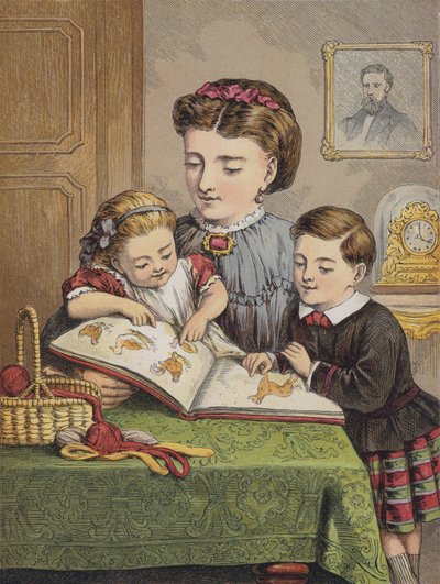 Första lektionerna i läsning (färg litho) av English School