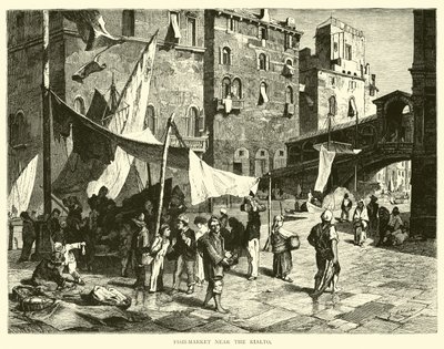 Fiskmarknad nära Rialto av English School