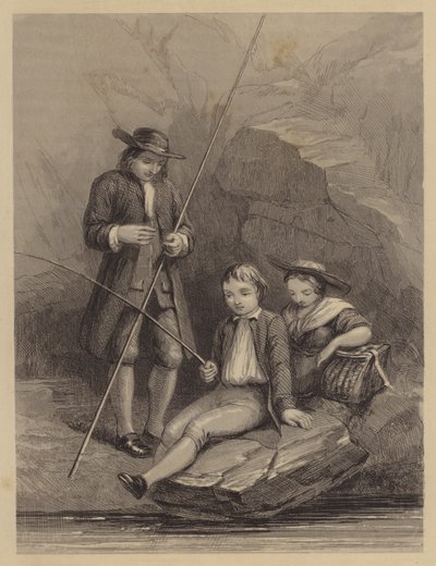 Fiske (gravyr) av English School