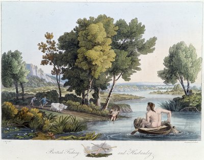 Fiske och plöjning i England - i "" kelter och goter, seder hos invånarna på de brittiska öarna i början av 600-talet och de gotiska nationerna på västkusten av Östersjön"", av S.R. Meyrick och Ch. Smed av English School