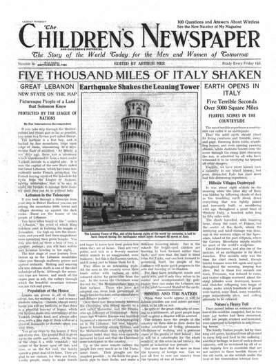 Five Thousand Miles of Italy Shaken, framsidan av 