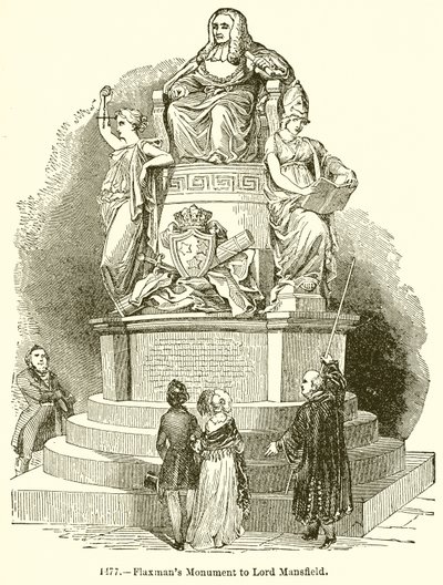 Flaxmans monument till Lord Mansfield av English School