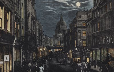 Fleet Street och St Pauls, London av English School