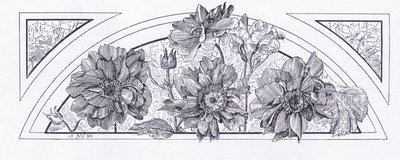 Blomsterdesign, från The Magazine of Art 1893, Cassell and Company, 1893 av English School