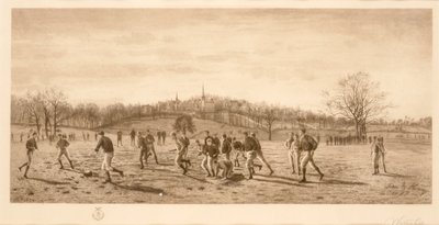 Fotboll på Harrow School, 1887 av English School