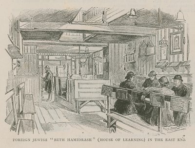 Utländska judiska Beth Hamidrash (Huset för lärande) i East End av English School