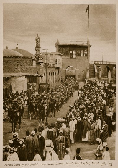 Formellt inträde av de brittiska trupperna under general Maude i Bagdad, 11 mars 1917, 1917-19 av English School