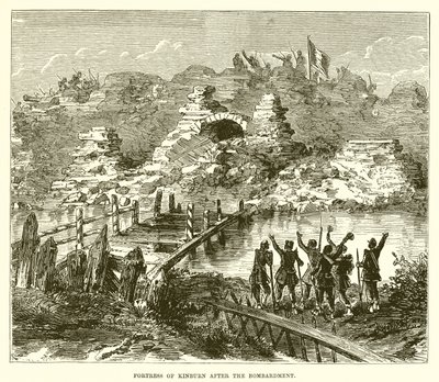 Fortress of Kinburn efter bombardementet av English School