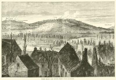 Forten Noisy och Avron från Noisy-le-Grand, januari 1871 av English School