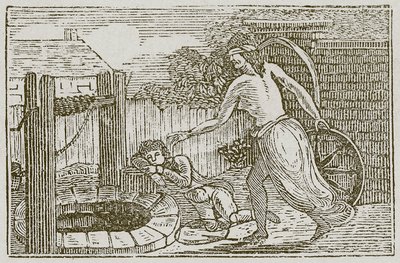 Lyckan och pojken (gravyr) av English School