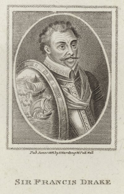 Francis Drake (gravyr) av English School