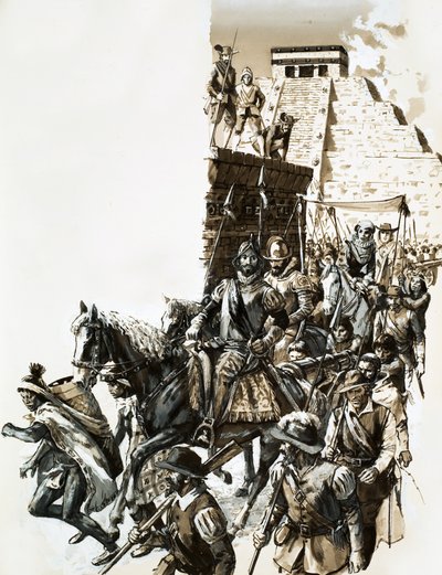 Francisco de Coronados expedition för att hitta Cibola av English School