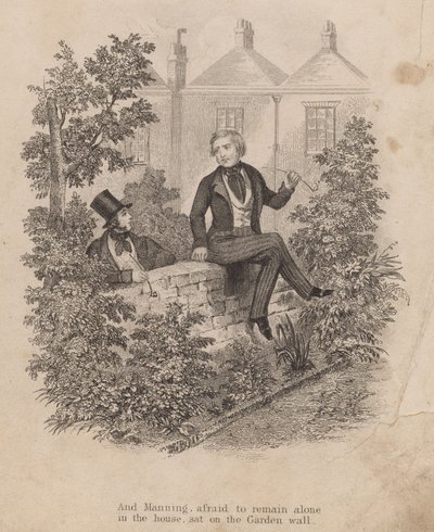 Frederick George Manning sitzt auf einer Mauer nach dem Mord an Patrick O