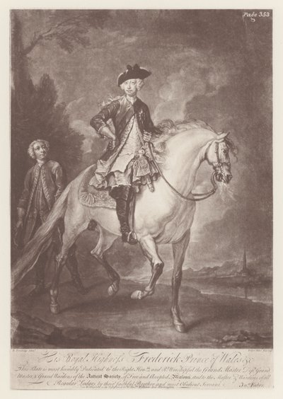 Fredrik, prins av Wales (litho) av English School