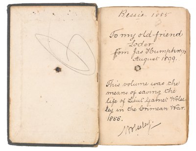 Fransk och engelsk grammatikbok som tillhör löjtnant Garnet Joseph Wolseley (bok) av English School