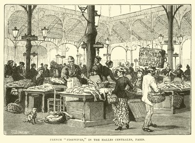Franska fiskfruar, i Halles Centrales, Paris av English School