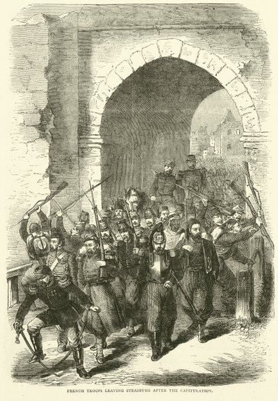 Franska trupper lämnade Strasburg efter kapitulationen, september 1870 av English School