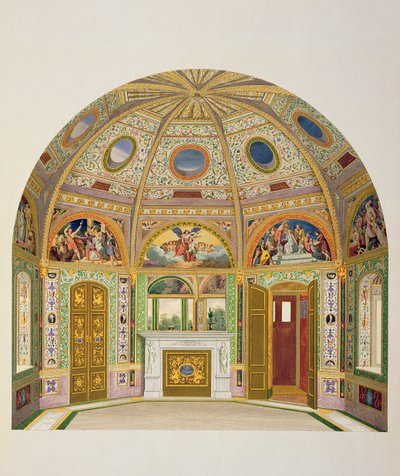 Freskdekoration i Buckingham Palaces sommarhus, från The Decorations of the Garden Pavilion in the Grounds of Buckingham Palace av Ludwig Gruner (1801-82) och Anna Brownell Jameson (1794-1) av English School