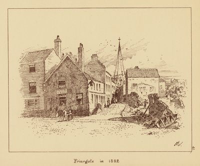 Friargate år 1882 (litografi) av English School