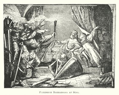 Friedrich Barbarossa vid Susa (gravyr) av English School