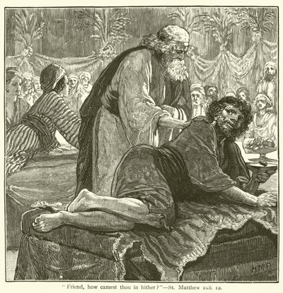 "Vän, hur kom du in hit?", St Matteus, xxii av English School