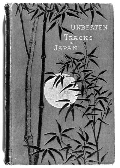 Framsidan av Unbeaten Tracks in Japan av Isabella Bird (1831-1904) första upplagan, publicerad av John Murray, 1880 av English School