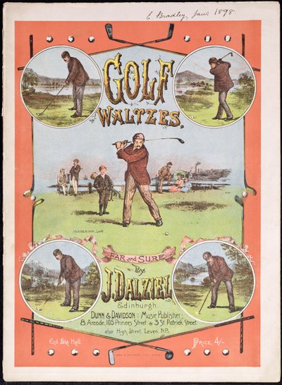 Framsidan av noten till Golf Waltzes av J. Dalziel av English School