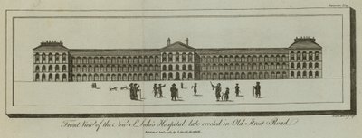 Framifrån av det nya St Lukes Hospital av English School