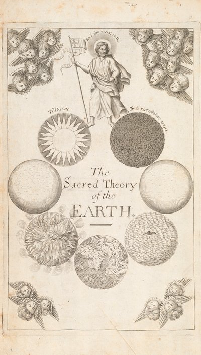 Frontispice från The Theory of the Earth av Thomas Burnet, London, 1684 av English School