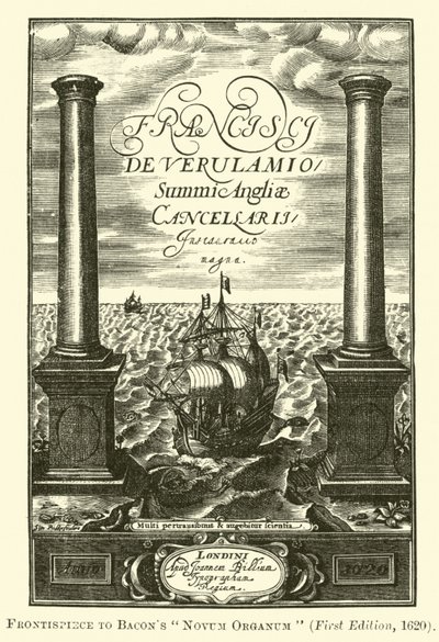 Frontispice till Bacons Novum Organum av English School