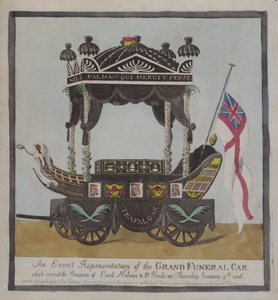 Begravningsbil som fraktade kvarlevorna av amiral Lord Nelson till St Paul