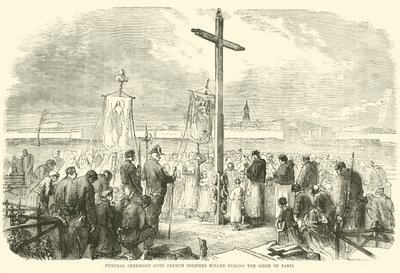 Begravningsceremoni över franska soldater dödade under belägringen av Paris, oktober 1870 av English School