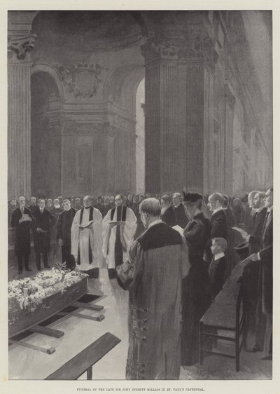 Begravning av den avlidne Sir John Everett Millais i St Paul