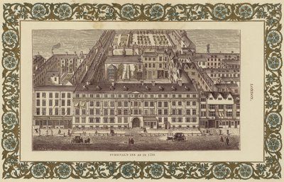 Furnivals Inn som 1750 (färggravyr) av English School