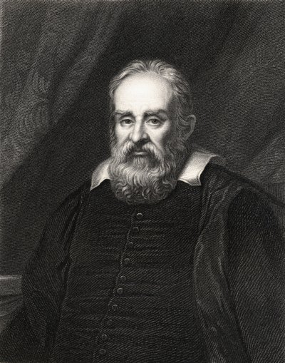 Galileo Galilei (1564-1642) från The Gallery of Portraits, publicerad 1833 av English School