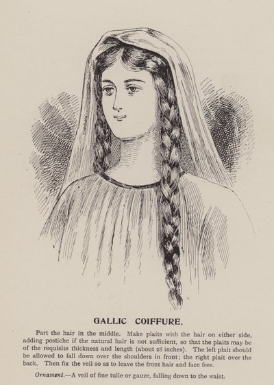 Gallisk frisyr (gravyr) av English School