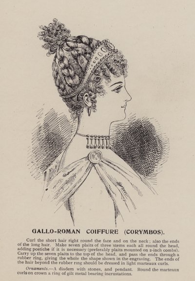 Gallo-romersk frisyr, Corymbos (gravyr) av English School