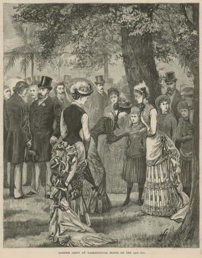 Trädgårdsfest på Marlborough House den 23 juli 1883 av English School