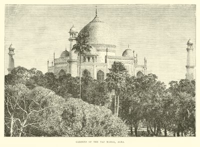 Trädgårdarna i Taj Mahal, Agra av English School