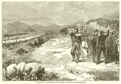 Garibaldi attackerades av italienska trupper vid Aspormonte av English School
