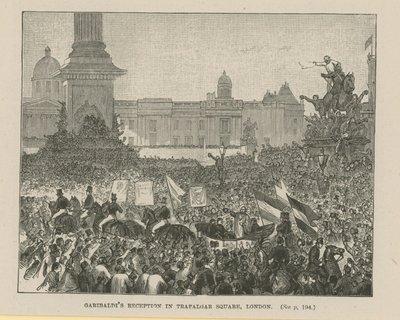 Garibaldis mottagning på Trafalgar Square av English School