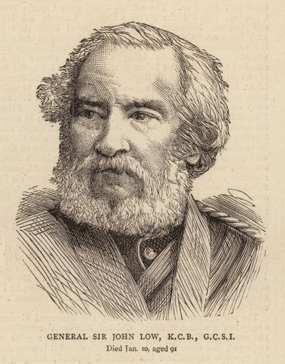 General Sir John Low, KCB, GCSI (gravyr) av English School