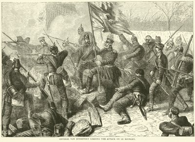 General Von Budretzky ledde attacken mot Le Bourget, oktober 1870 av English School