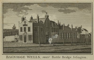 Översikt över Bagnigge Wells av English School