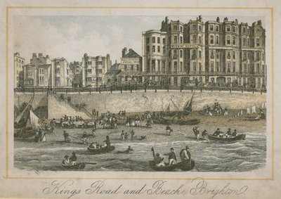 Översikt över Kings Road och stranden i Brighton av English School