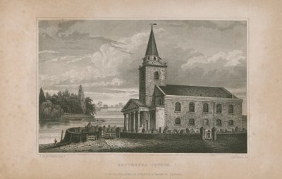 Översikt över Battersea-kyrkan av English School