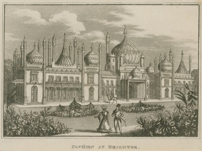 Översikt över Royal Pavilion i Brighton av English School