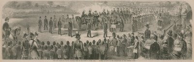 Allmän bild av scenen i Hyde Park i samband med utdelningen av Victoria Cross av English School