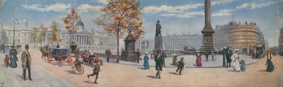 Översikt över det sydöstra hörnet av Trafalgar Square av English School