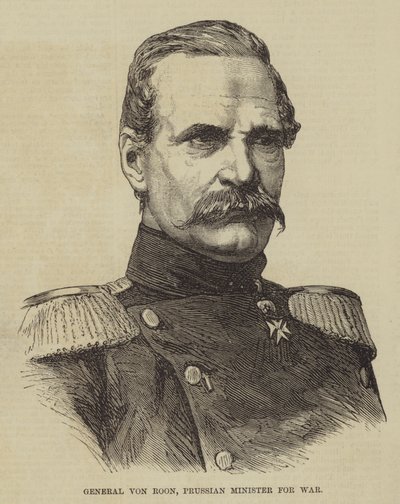 General von Roon, preussisk krigsminister (gravyr) av English School